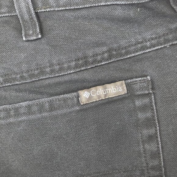 Columbia Double Leg Knee Canvas Hunting Pants Mens 38x29 (38x32 tag) Brush Guard - Picture 7 of 9